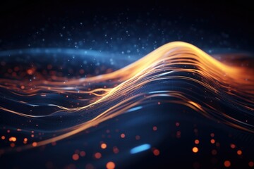 Poster - Abstract futuristic digital technology background with 3D rendering.