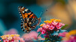butterfly on flower. generative ai