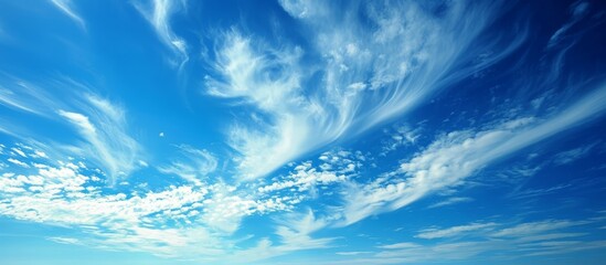 Sticker - Blue Tone Sky: Mesmerizing Shades of Blue in the Captivating Sky