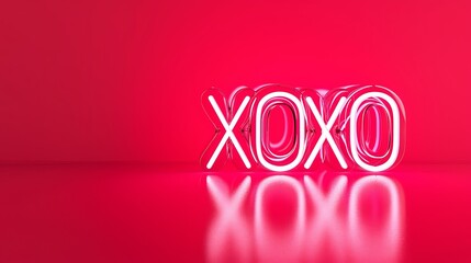 Wall Mural - Bright pink neon 