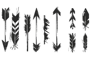 Wall Mural - Hand drawn arrows set