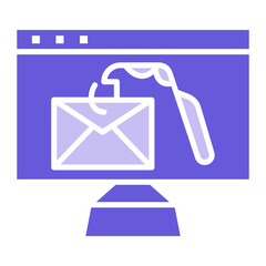 Canvas Print - Email Phishing Icon of Security iconset.