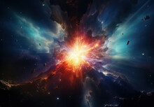 The Infinite Spark: A Celestial Symphony Of Light And Energy In The Mystical Abyss Of Space