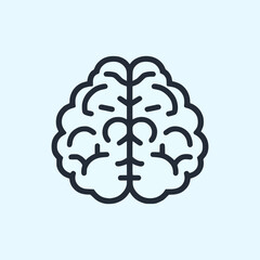 Wall Mural - brain vital organ logo vector illustration template design