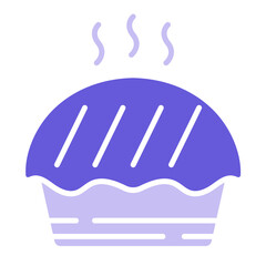 Sticker - Pie Icon of Morning and Breakfast iconset.