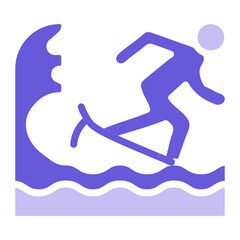 Canvas Print - Surfing Icon of Physical Fitness iconset.