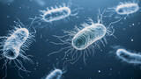 Fototapeta  - 3D rendered image of gut bacteria or microbiome