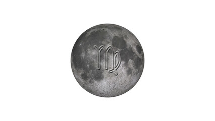 Wall Mural - full moon in virgo 3d rendering