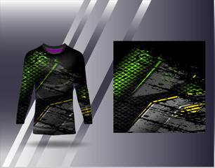 Poster - Sports jersey and tshirt template sports design for football racing gaming jersey vector