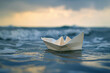 © Алена Ваторина - paper boat at sea waves