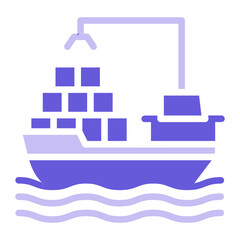 Sticker - Cargo Ship Icon of City Elements iconset.