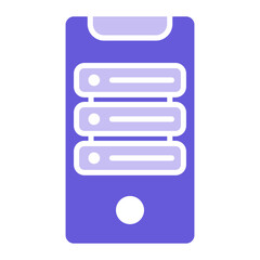 Canvas Print - Smartphone Database Icon of Web Hosting iconset.