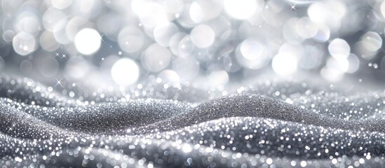 Poster - Shiny Silver Glitter Abstract Background: A Dazzling Display of Shimmering Silver, Sparkling Glitter, and Abstract Designs on a Stunning Background