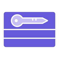 Poster - Card Key Icon of Protection and Security iconset.