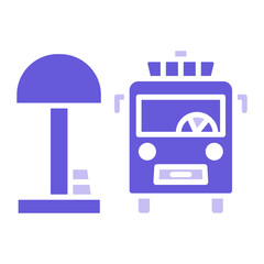 Sticker - Bus Stop Icon of Smart City iconset.