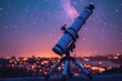 A surprise rooftop stargazing experience with a telescope for a celestial night