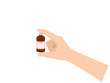 © meechai39 - Vaccine in doctor's hand on white background.