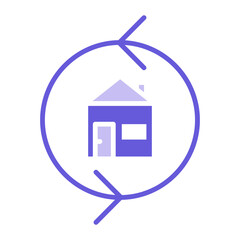 Sticker - House Exchange Icon of Real Estate iconset.