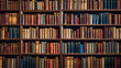 Bookshelves in the library. Library bookshelf background .