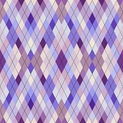 Leinwandbilder - Argyle seamless vector pattern background. Pattern of a rhombuses.