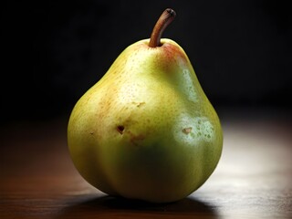 Poster - pear on black background