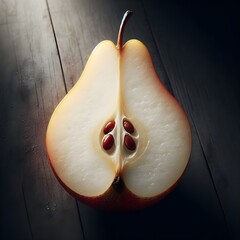 Poster - pear on a black background