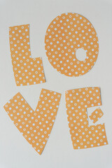 Sticker - polka dot yellow love