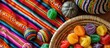 Mexican candies and a woven tablecloth