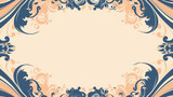 Fototapeta Koty - Royal blue & peach vintage background vector presentation design with copy space