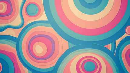 Wall Mural - Blue & pink retro groovy background vector presentation design 