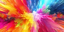 Explosion Bursting Forth In A Riot Of Bright Rainbow Colors. The Composition Exudes An Air Of Fun And Excitement As The Colorful And Bold Splashes Create A Dynamic And Visually Captivating Background.