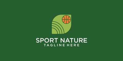 Wall Mural - Simple sport nature logo design with modern concept| premium vector