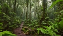 Beautiful Rain Forest At Ang Ka Nature Trail In Doi Inthanon National Park