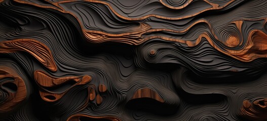 Wall Mural - The inherent natural patterns found within wood textures.