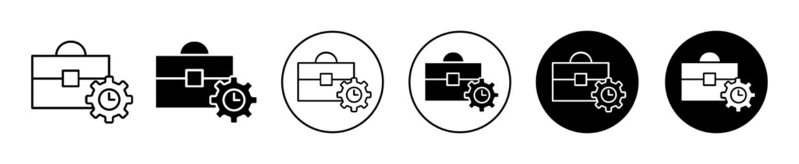 Fototapete - Work experience vector icon set collection. Work experience Outline flat Icon.