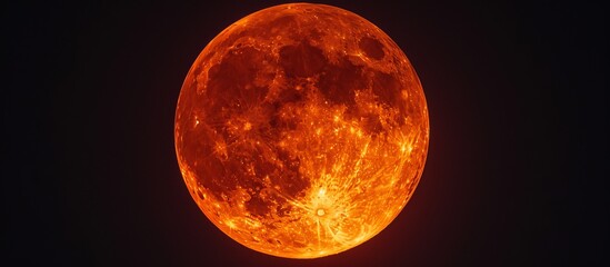 Poster - Red Supermoon's Spectacular Show: Marvel at the Astonishing Red Supermoon Coinciding with a Total Lunar Eclipse