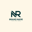 Alphabet initial letter NR RN logo design template - vector.