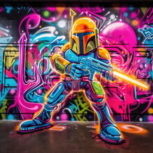 Paintball Soldier On A Graffiti Background