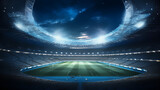 Fototapeta Sport - Luxury of football stadium isolation background, Illustration