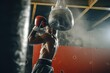 © Arnolt - Power and Precision: Capturing the Intensity of a Boxer's Speed Bag Workout