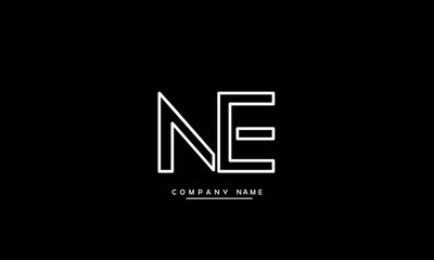 NE, EN, N, E Abstract Letters Logo Monogram