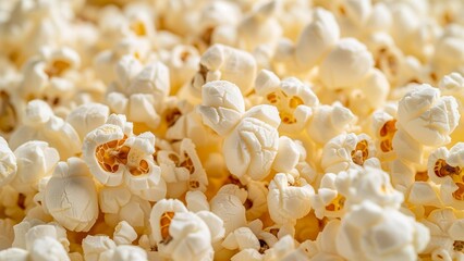 Wall Mural - crispy popcorn close-up, wallpaper, texture, pattern or background
