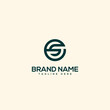 Creative unique monogram letter SC CS logo design template. Initials Business logo.