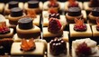 Gourmet Petit Fours Selection, a selection of gourmet petit fours, displayed in a manner 