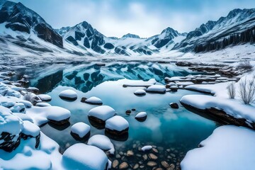 Wall Mural - landscape in the mountains