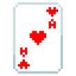 Pixel illustration of a card with Heart Ace 