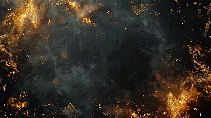 a mesmerizing cosmic nebula formation in shades of green and gold.