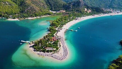 Wall Mural - Aerial view of Oludeniz in district of Fethiye, Mugla Province, Turkey