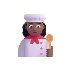 Wall Mural - Woman Cook: Medium-Dark Skin Tone