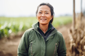 Portrait of a middle aged female farmer